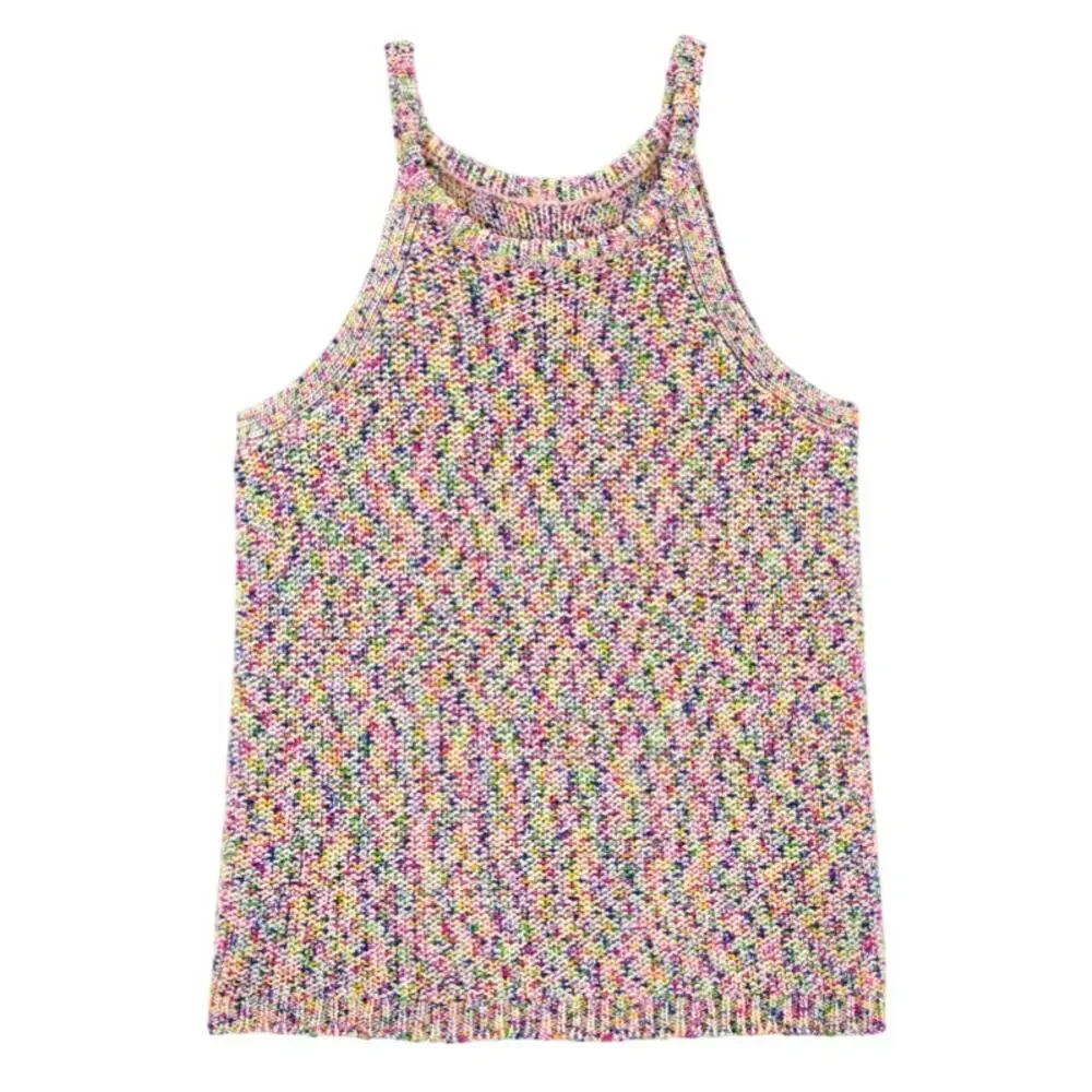 OshKosh B'gosh Multicolor Crochet Halter Sweater Tank Size 5/5A